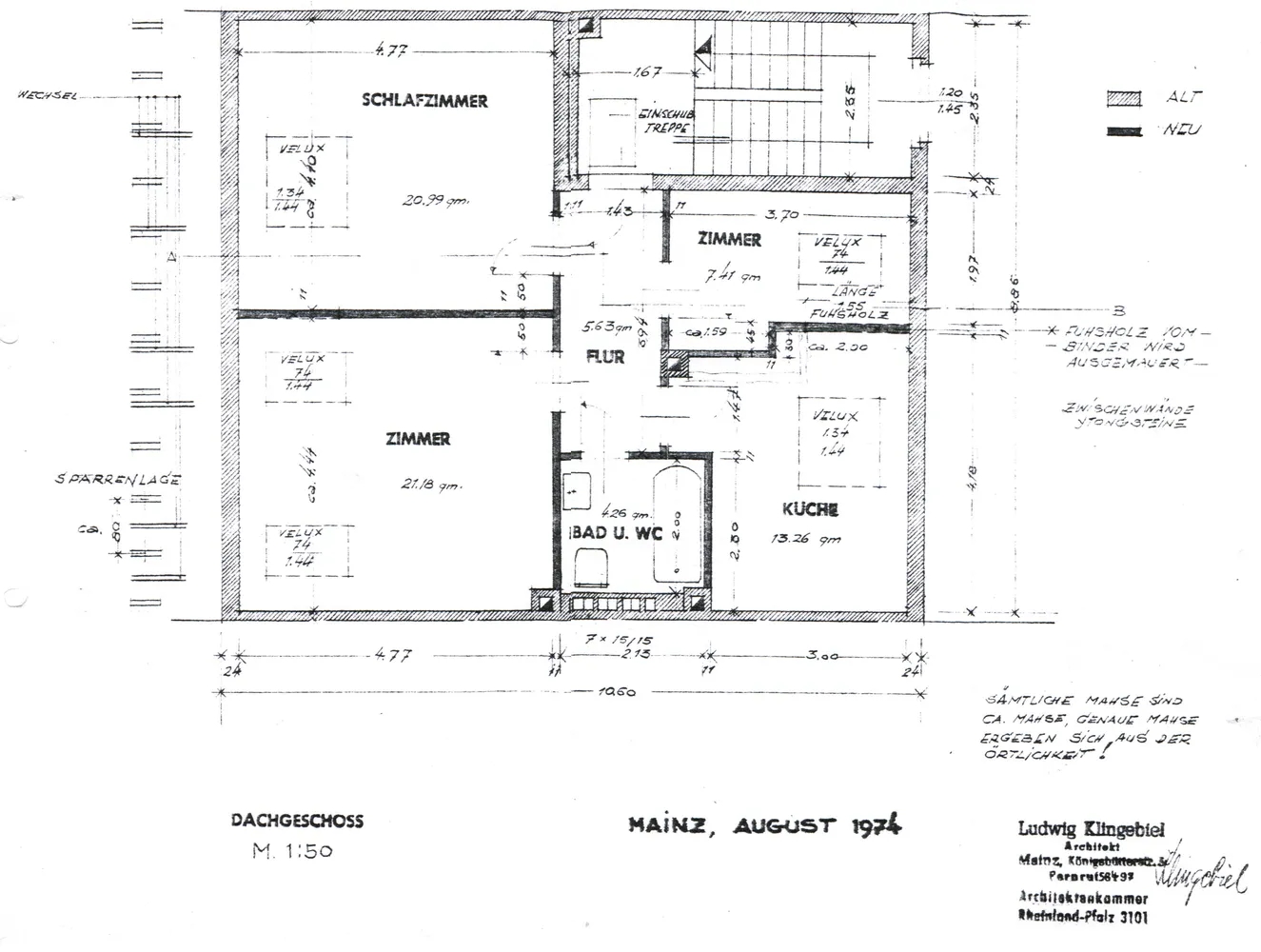 3 Zimmer Wohnung mit 47 m² in Mainz – Bild 1