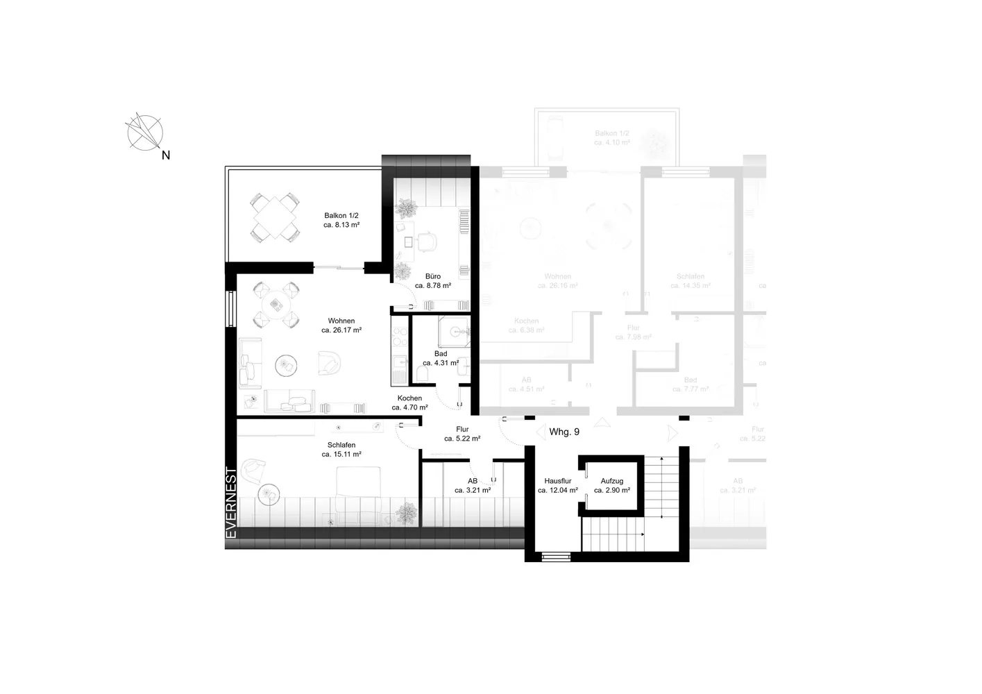 3 Zimmer Wohnung mit 71 m² in Münster – Bild 4