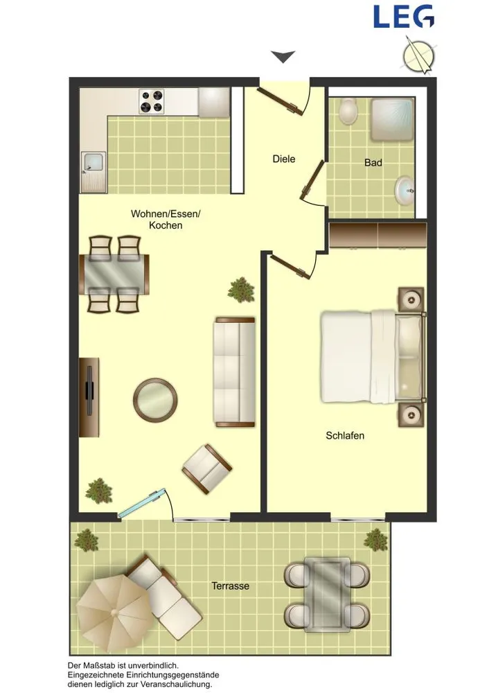 2 Zimmer Wohnung mit 51 m² in Bielefeld – Bild 2