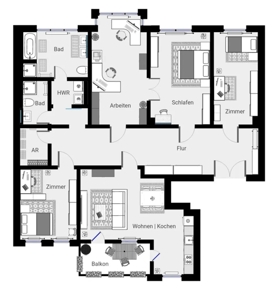 5 Zimmer Wohnung mit 161 m² in Leipzig – Bild 2