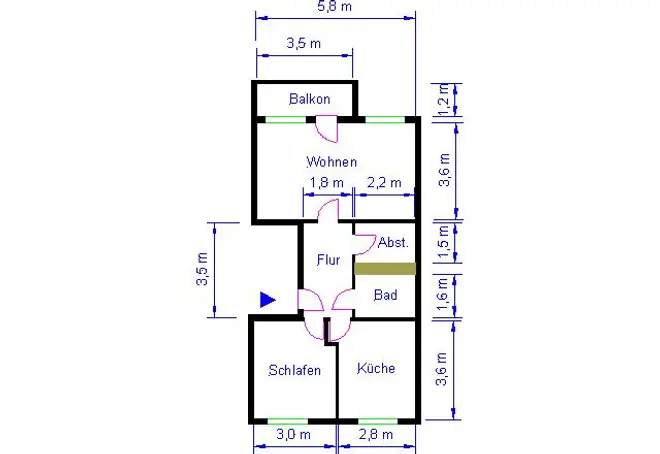 2 Zimmer Wohnung mit 57 m² in Magdeburg – Bild 3