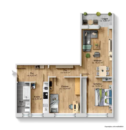 3 Zimmer Wohnung mit 72 m² in Chemnitz – Bild 11