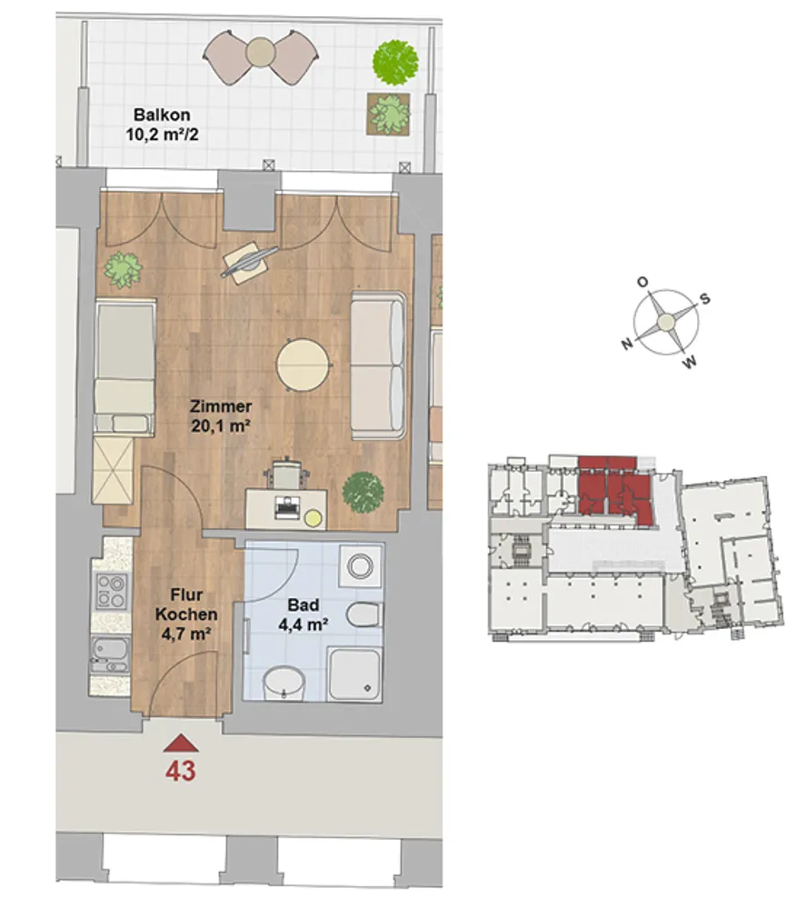 1 Zimmer Wohnung mit 34 m² in Dresden – Bild 4