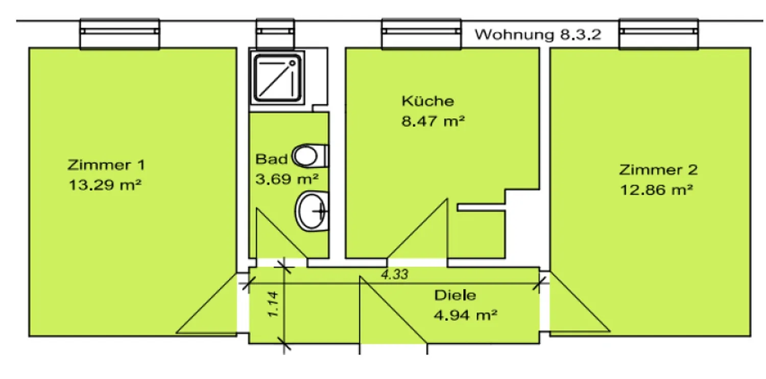 2 Zimmer Wohnung mit 49 m² in Magdeburg – Bild 10