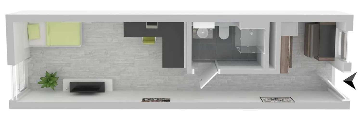 1 room apartment with 24 m² in Ingolstadt – Photo 8