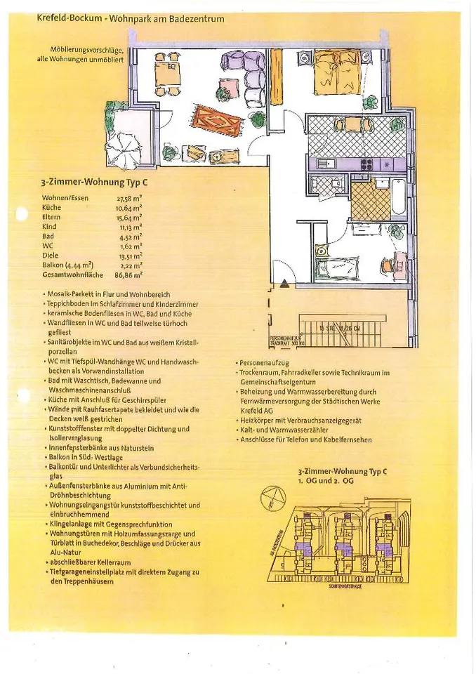 3 Zimmer Wohnung mit 87 m² in Krefeld – Bild 2