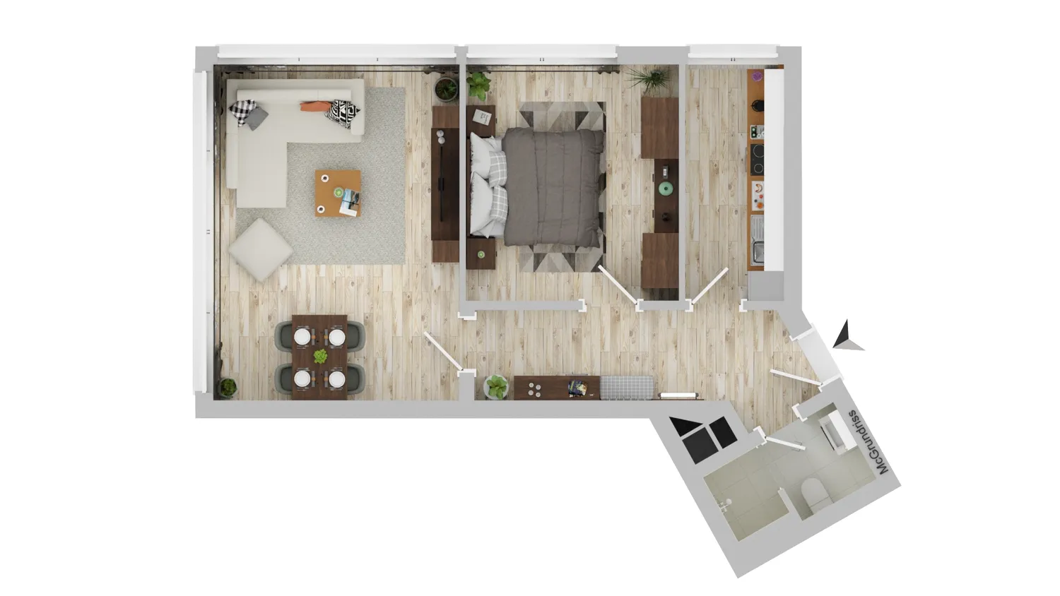 2 Zimmer Wohnung mit 50 m² in Bremen – Bild 2