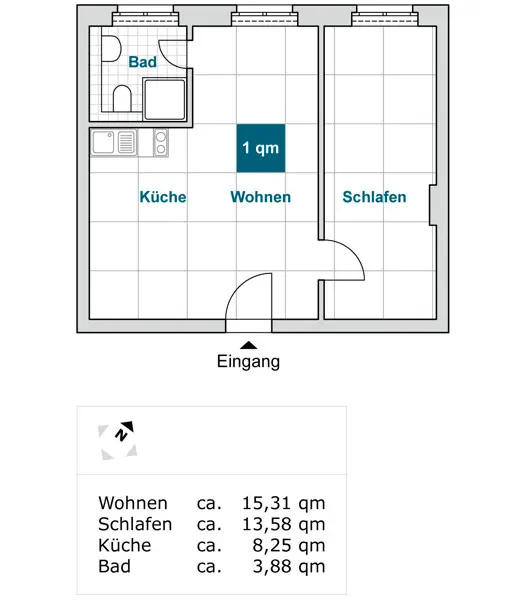 2 Zimmer Wohnung mit 41 m² in Dresden – Bild 5