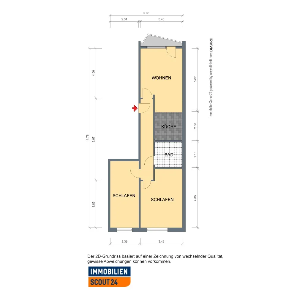 3 Zimmer Wohnung mit 63 m² in Erfurt – Bild 3