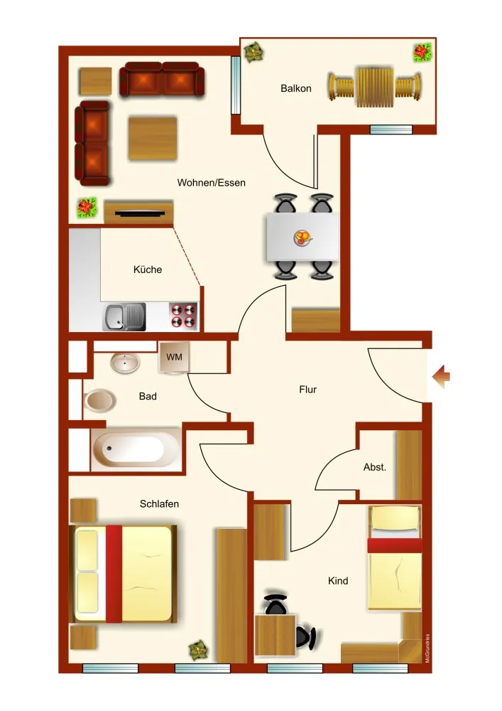 3 Zimmer Wohnung mit 71 m² in Halle (Saale) – Bild 10