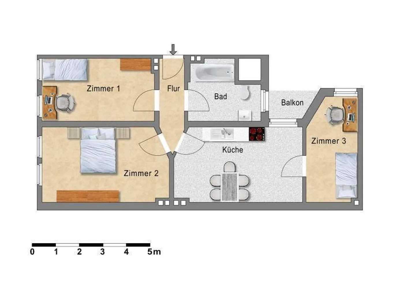 3 room apartment with 74 m² in Magdeburg – Photo 4