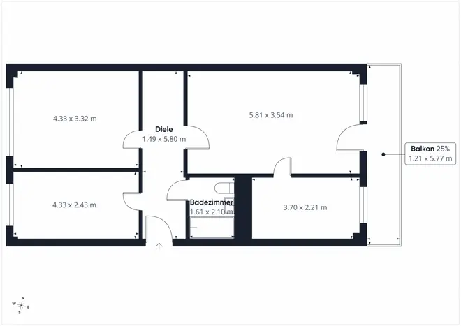 3 Zimmer Wohnung mit 69 m² in Leipzig – Bild 2