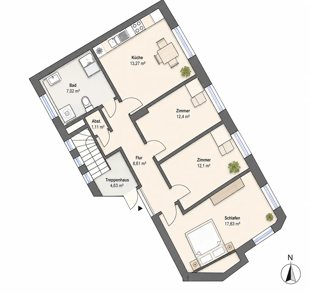 3 Zimmer Wohnung mit 83 m² in Bremen – Bild 7