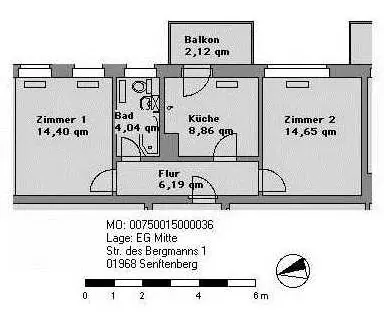 2 Zimmer Wohnung mit 50 m² in Senftenberg – Bild 6