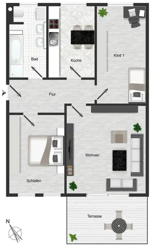 3 Zimmer Wohnung mit 91 m² in Dresden – Bild 2