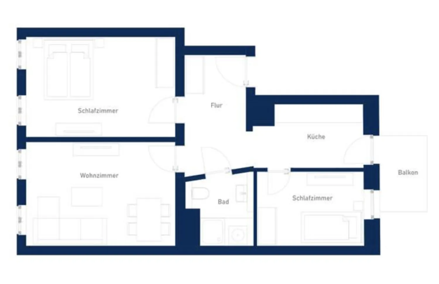 3 Zimmer Wohnung mit 62 m² in Leipzig – Bild 2