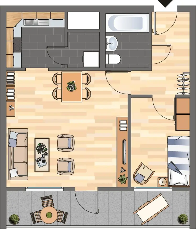 2 Zimmer Wohnung mit 53 m² in Braunschweig – Bild 5