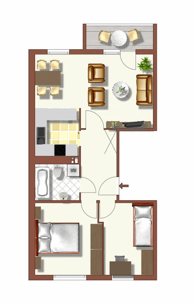 3 room apartment with 57 m² in Magdeburg – Photo 2