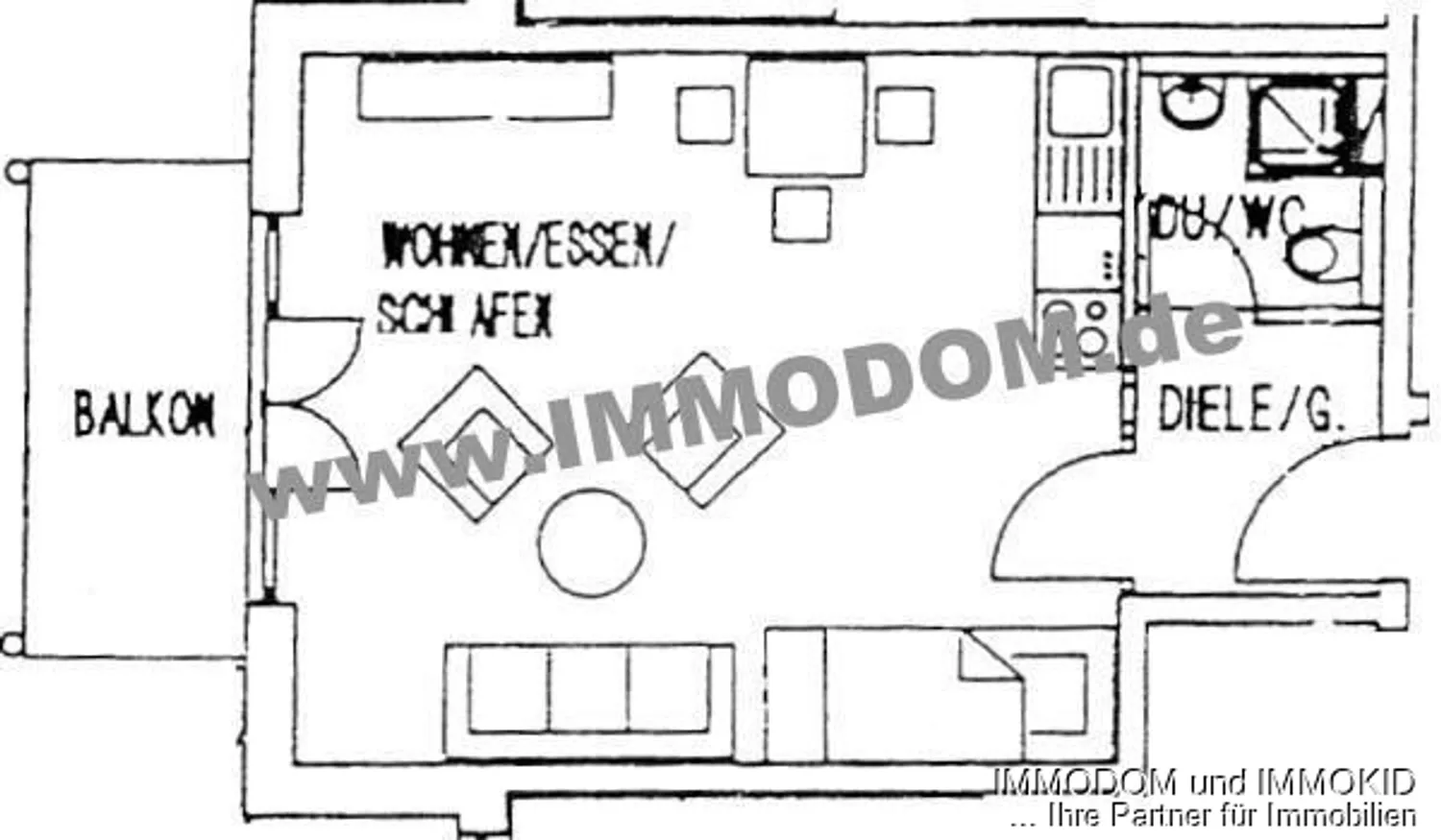 1 Zimmer Wohnung mit 36 m² in Zwickau – Bild 1