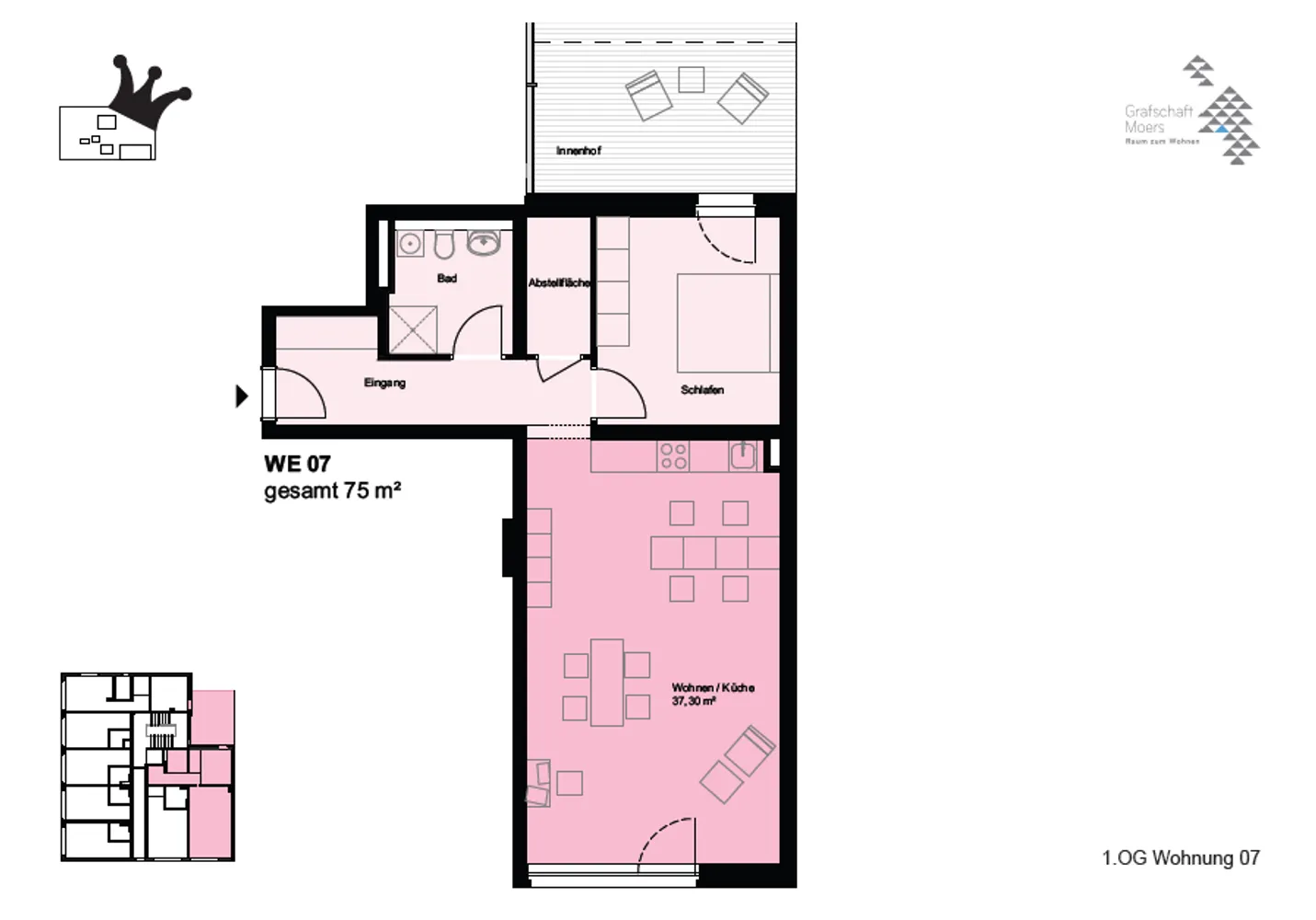 2 Zimmer Wohnung mit 73 m² in Kamp-Lintfort – Bild 3