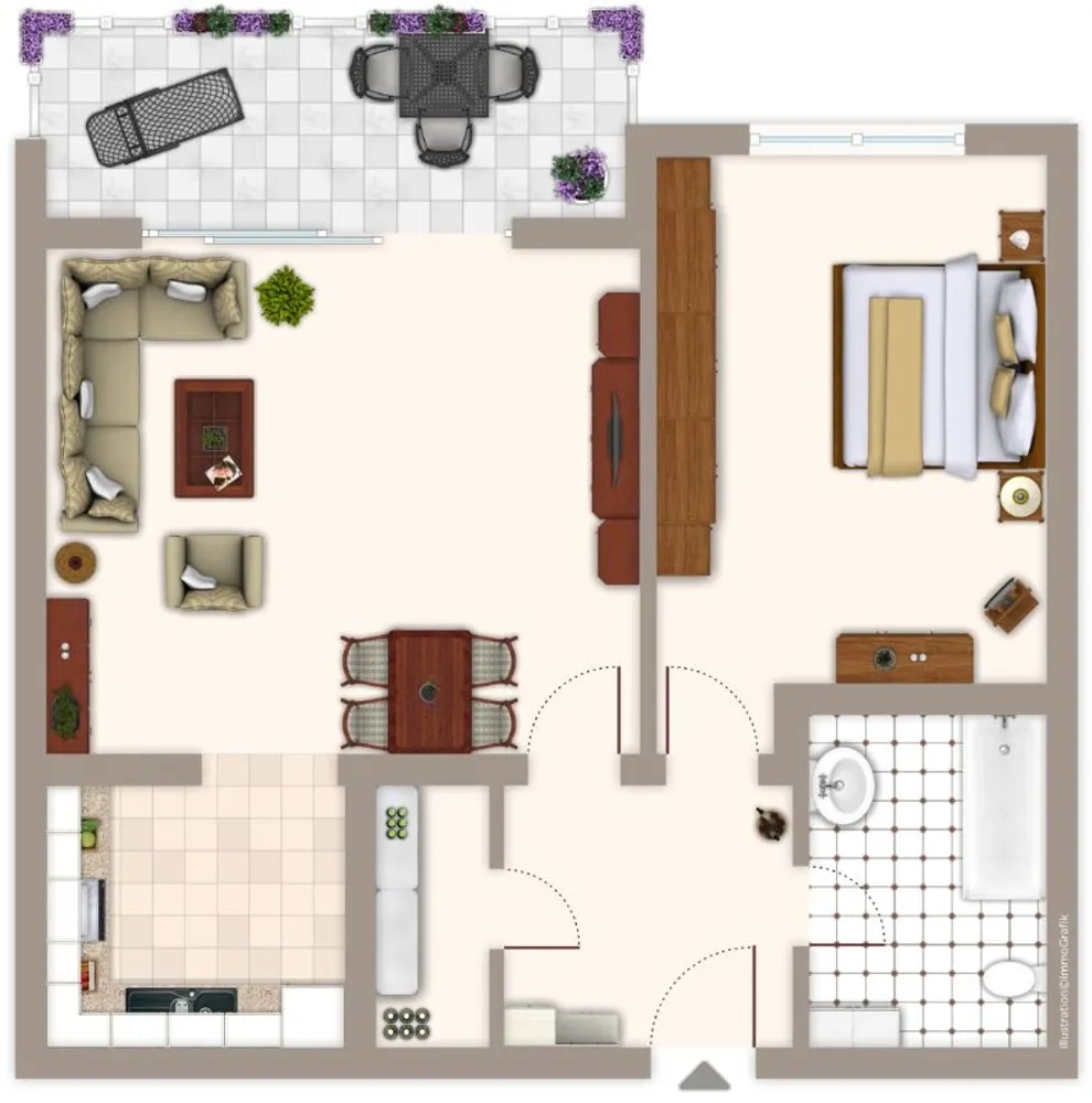 2 Zimmer Wohnung mit 56 m² in Mönchengladbach – Bild 2
