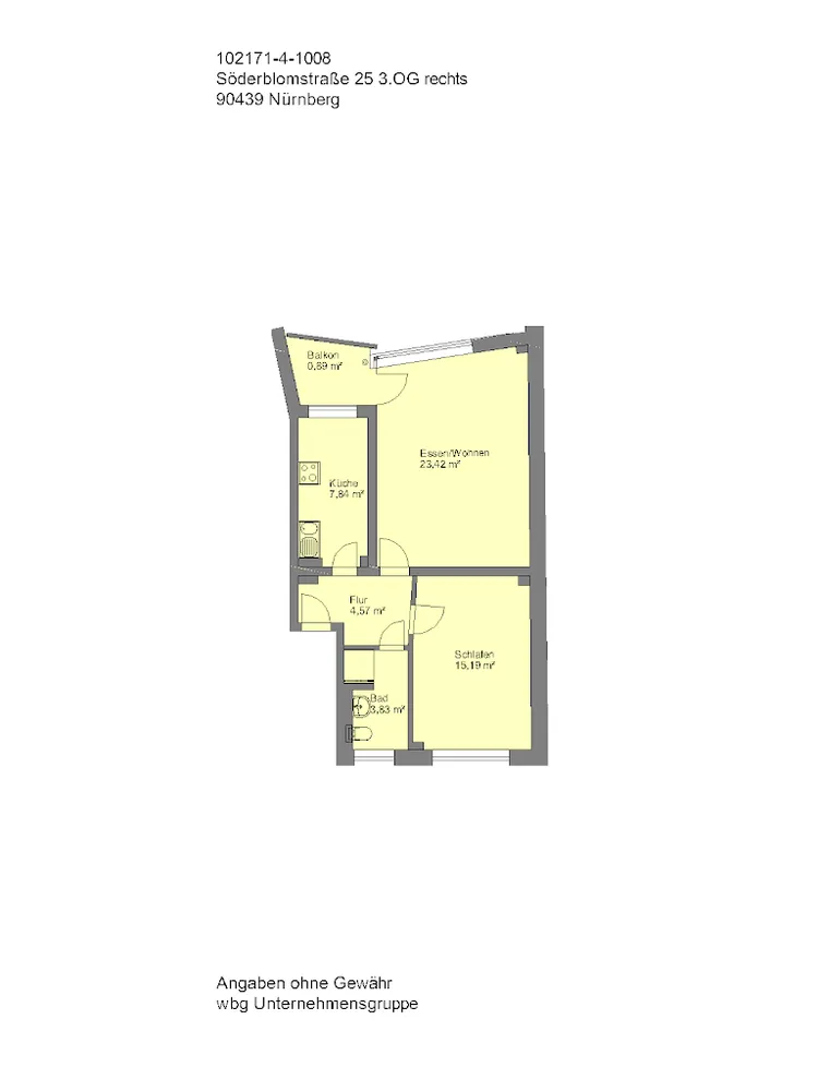 2 Zimmer Wohnung mit 56 m² in Nürnberg – Bild 7