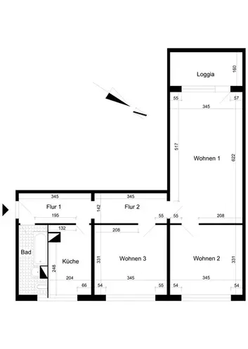 3 Zimmer Wohnung mit 68 m² in Magdeburg – Bild 2