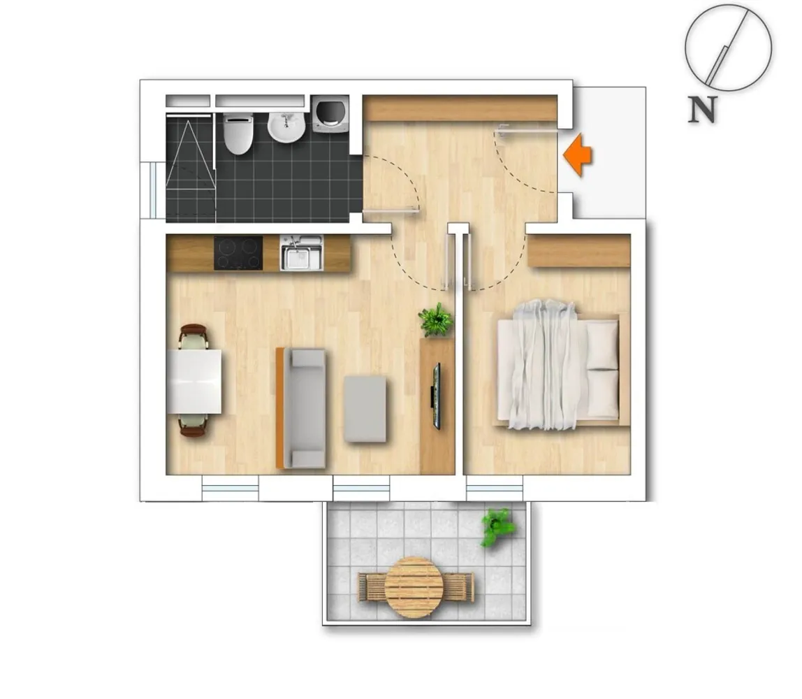 2 Zimmer Wohnung mit 41 m² in Dresden – Bild 2