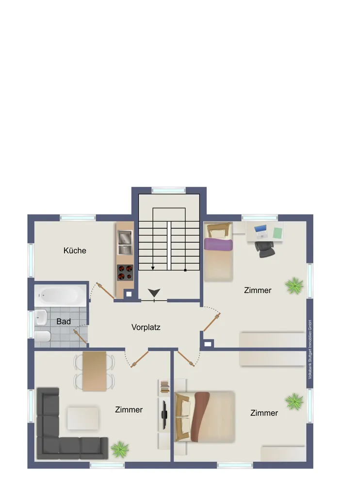 3 Zimmer Wohnung mit 73 m² in Stuttgart – Bild 2