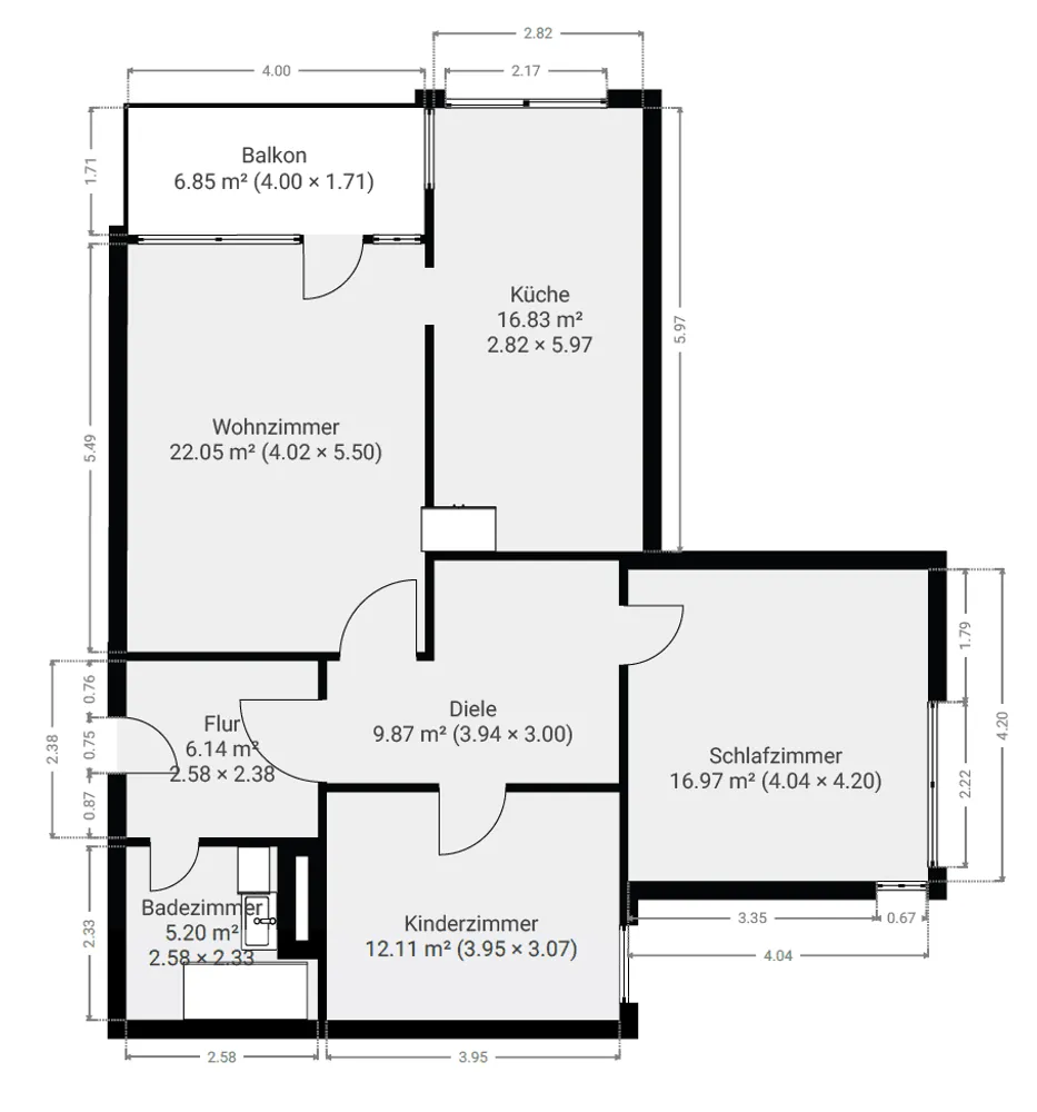 3 Zimmer Wohnung mit 87 m² in Berlin – Bild 11