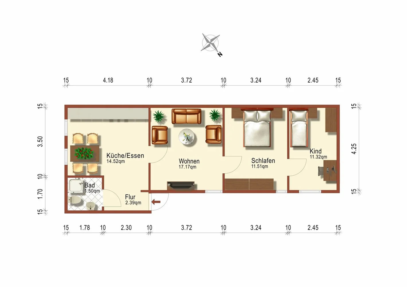 3 Zimmer Wohnung mit 58 m² in Bielefeld – Bild 5