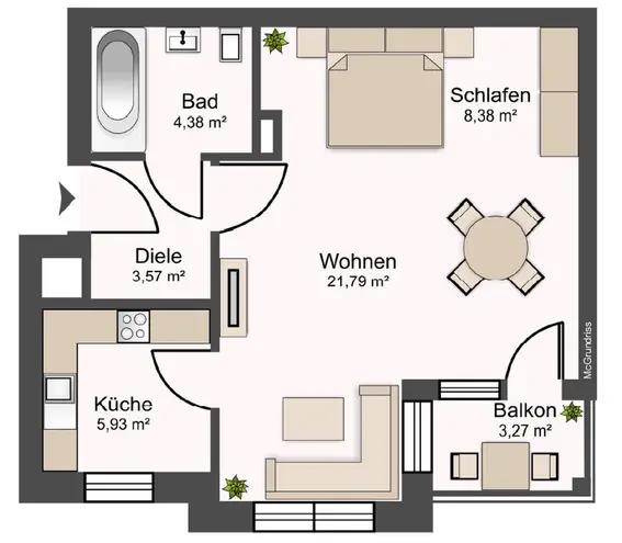 1 Zimmer Wohnung mit 46 m² in Mönchengladbach – Bild 10