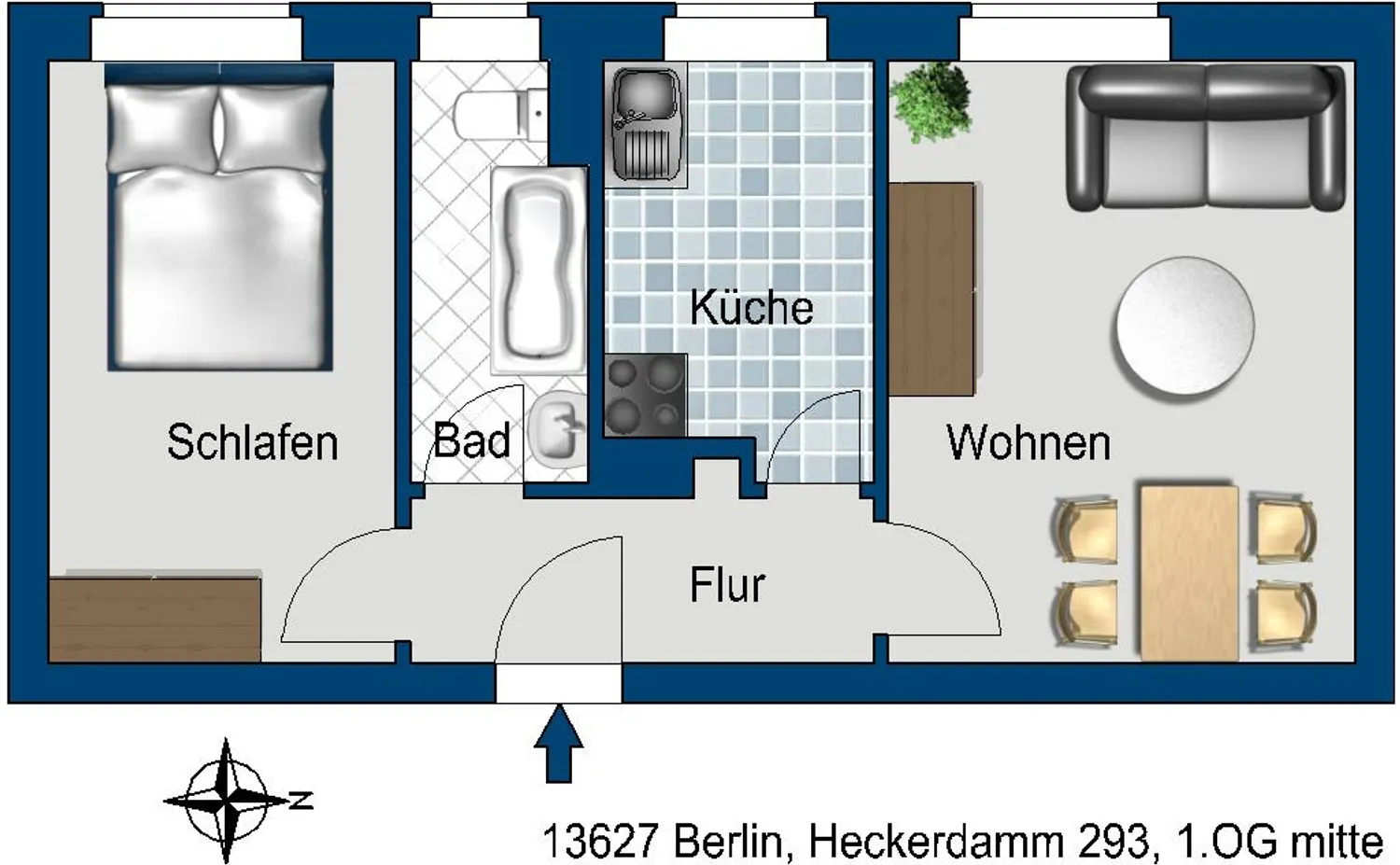 2 room apartment with 38 m² in Berlin – Photo 4
