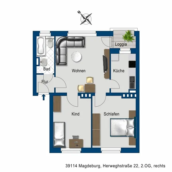 3 room apartment with 58 m² in Magdeburg – Photo 5