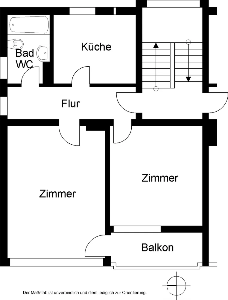 2 Zimmer Wohnung mit 60 m² in Bielefeld – Bild 2