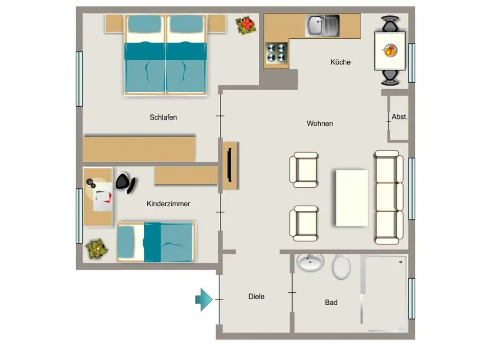 3 Zimmer Wohnung mit 52 m² in Witten – Bild 5