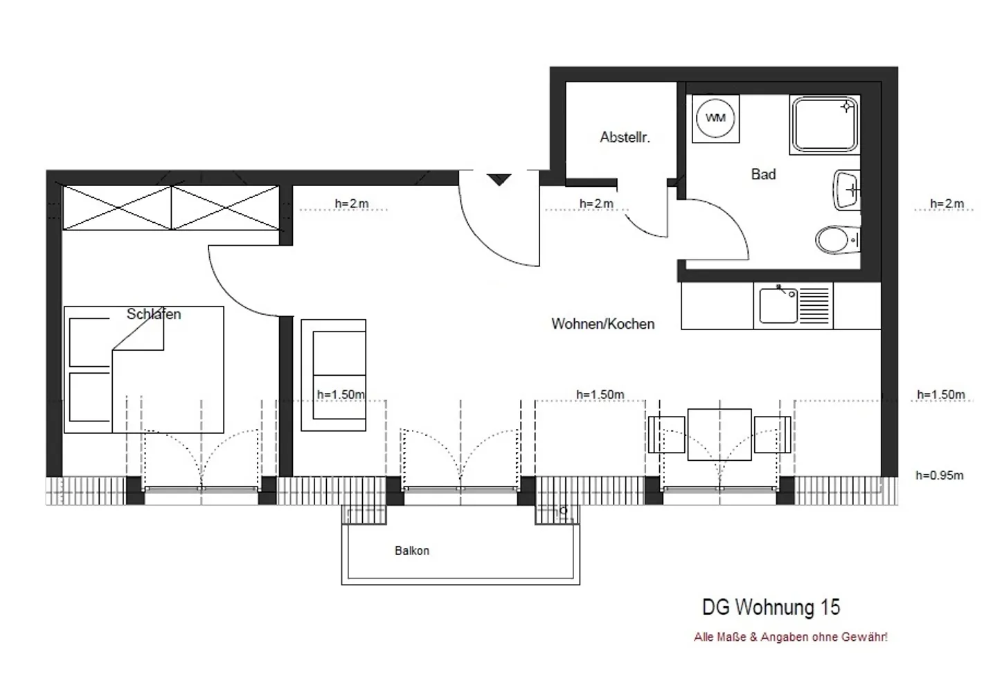 2 room apartment with 38 m² in Bonn – Photo 4