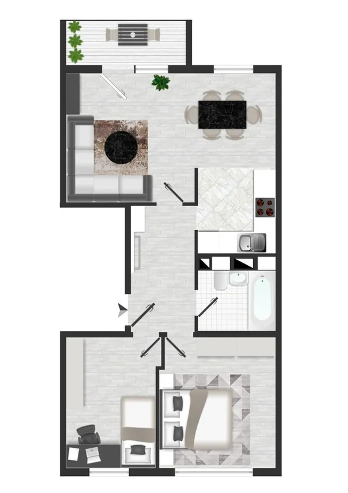 3 Zimmer Wohnung mit 57 m² in Magdeburg – Bild 2