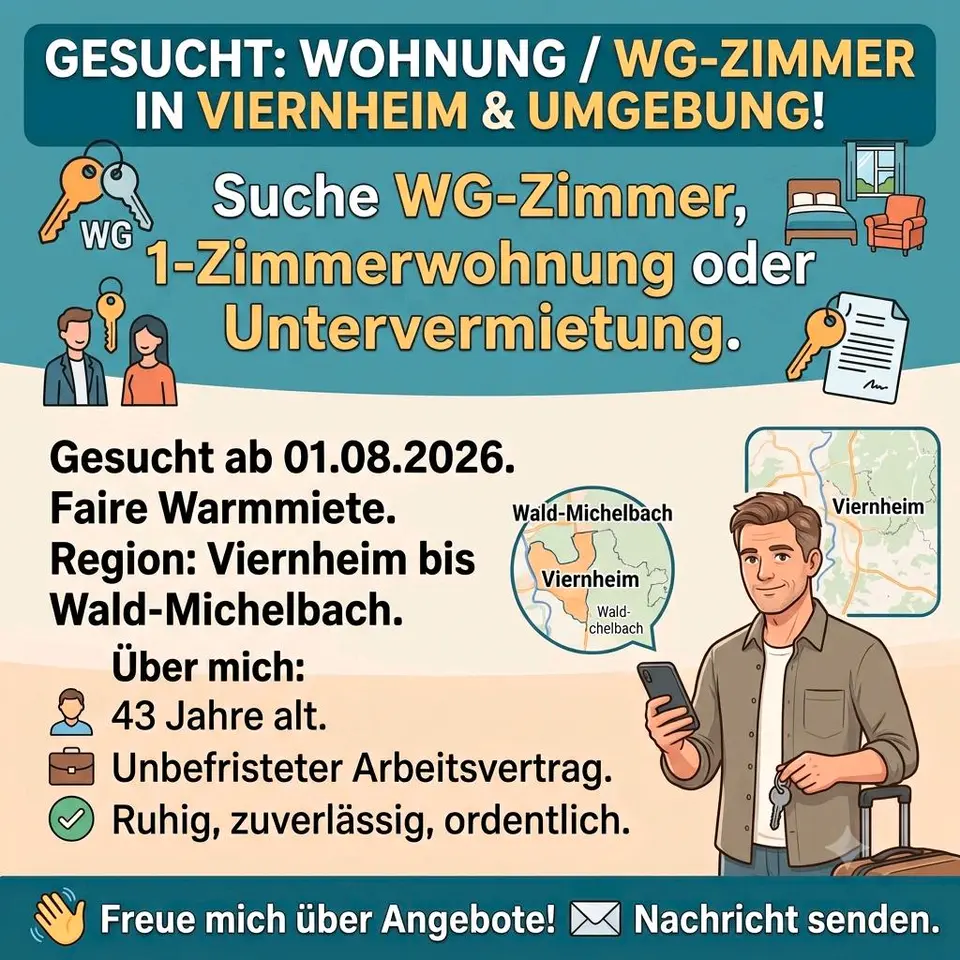WG-Zimmer mit 60 m² in Bensheim – Bild 8