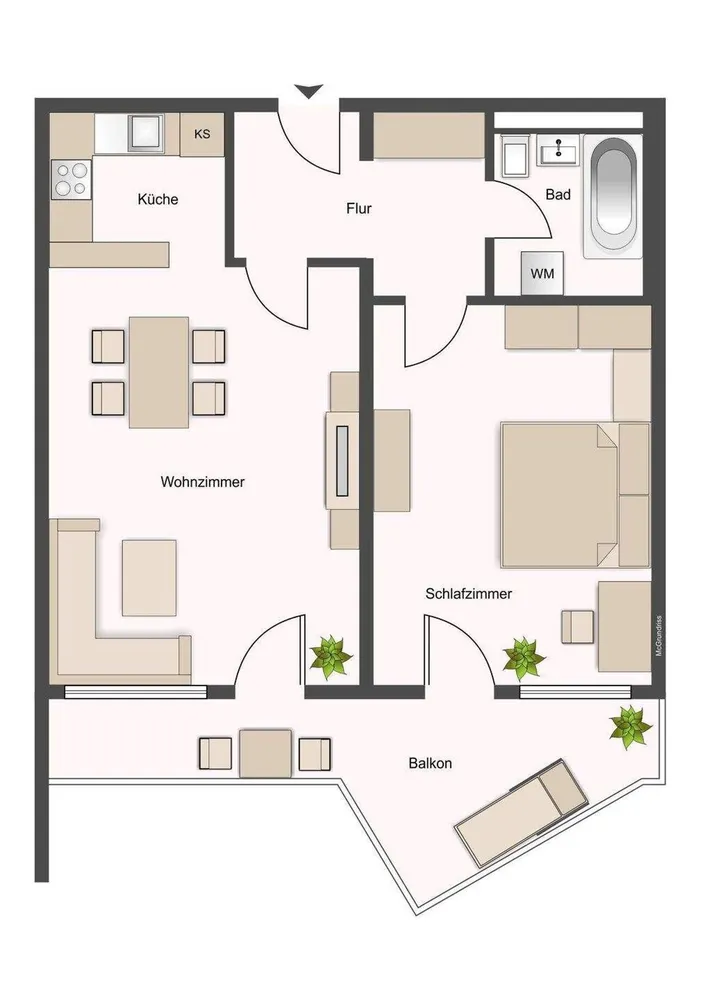 2 Zimmer Wohnung mit 66 m² in Köln – Bild 4