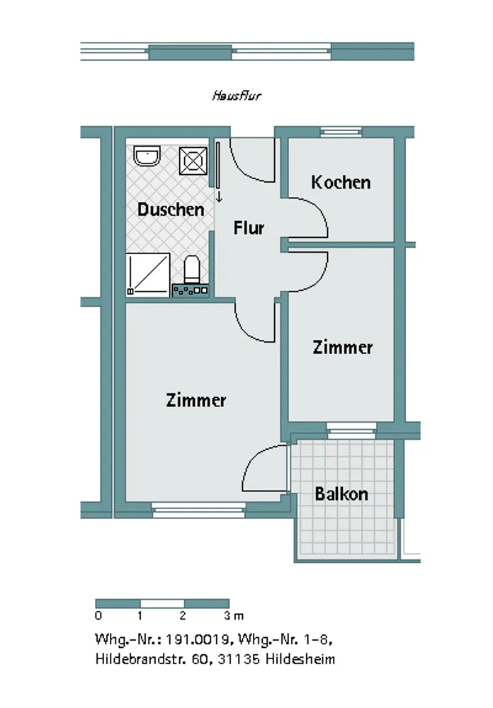 2 Zimmer Wohnung mit 46 m² in Hildesheim – Bild 11