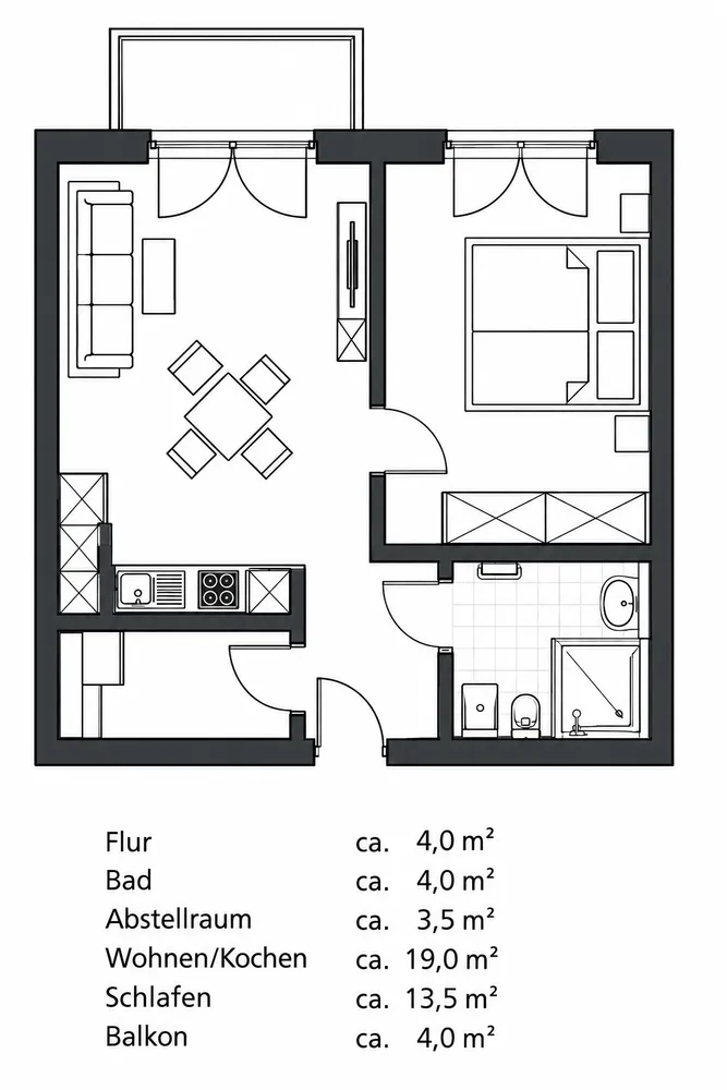 2 room apartment with 47 m² in Minden – Photo 9