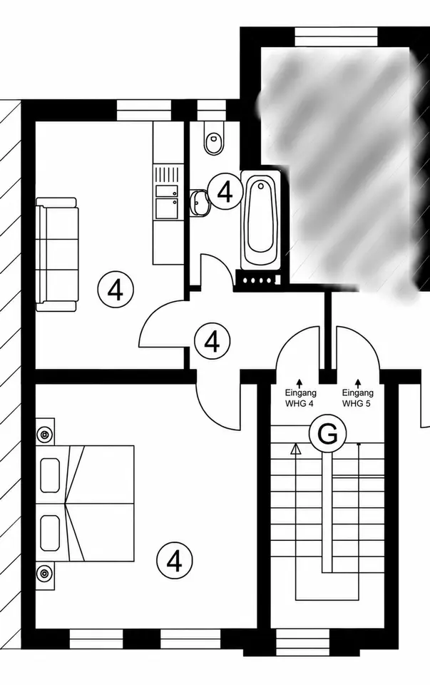 2 Zimmer Wohnung mit 45 m² in Essen – Bild 5