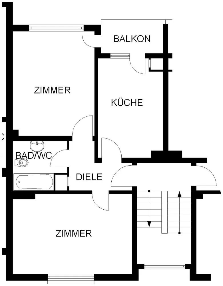 2 Zimmer Wohnung mit 60 m² in Hagen – Bild 2