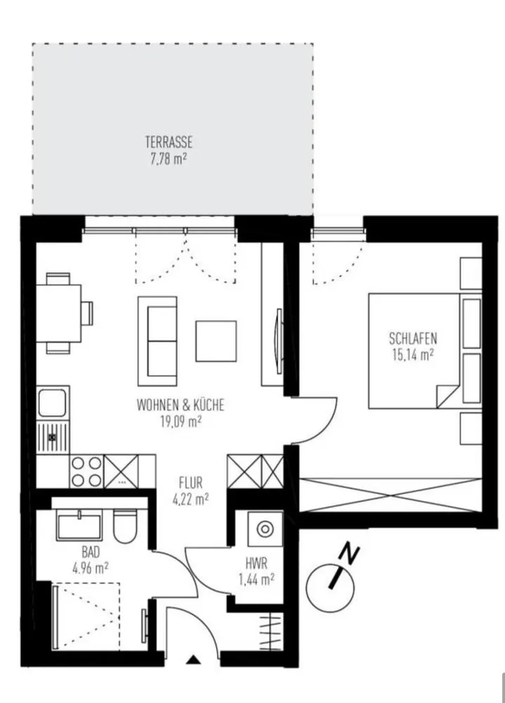 2 Zimmer Wohnung mit 45 m² in Königs Wusterhausen – Bild 11