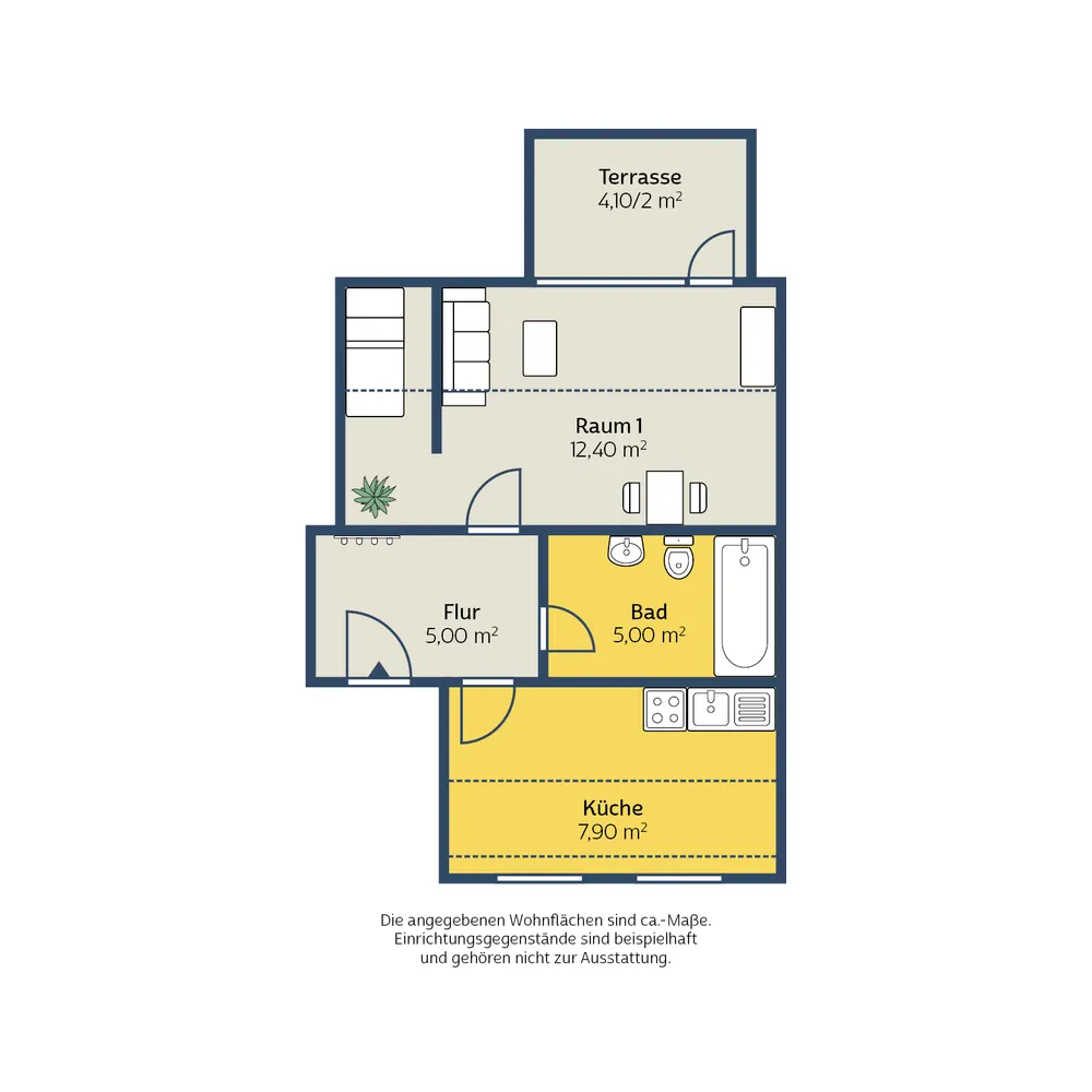 1 Zimmer Wohnung mit 32 m² in Leipzig – Bild 2