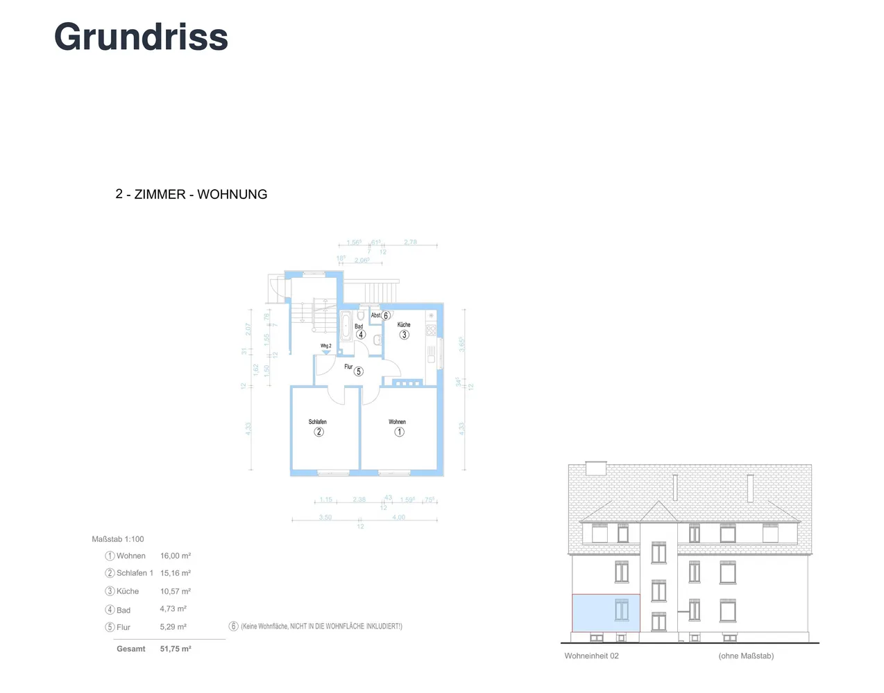 2 Zimmer Wohnung mit 56 m² in Göttingen – Bild 1