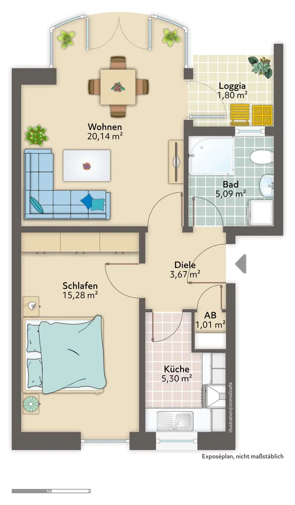 2 room apartment with 51 m² in Bremerhaven – Photo 3