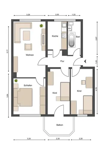 4 Zimmer Wohnung mit 70 m² in Magdeburg – Bild 9