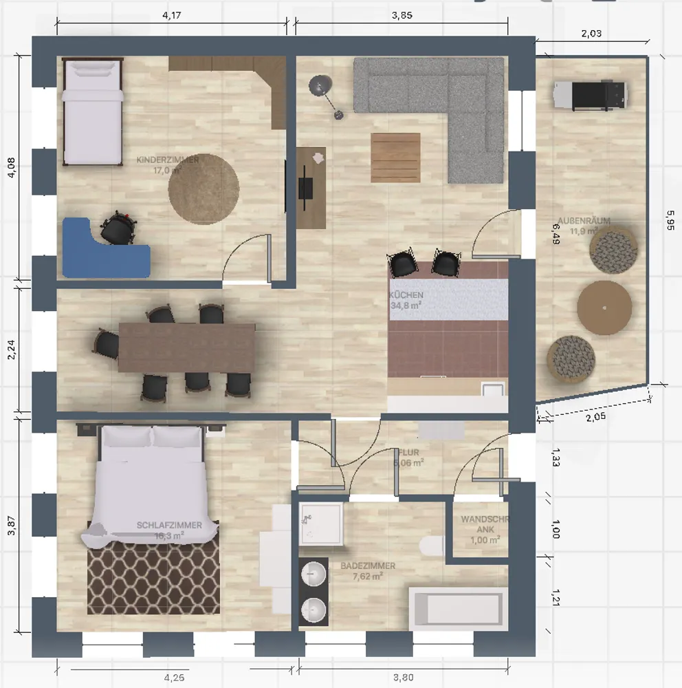 3 Zimmer Wohnung mit 90 m² in Freiberg – Bild 5
